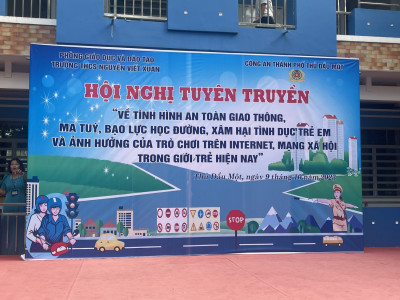 Công an Thành phố Thủ Dầu Một tuyên truyền Về tình hình An toàn  giao thông, ma túy, bạo lực học đường, xâm phạm tình dục trẻ em và ảnh hưởng của trò chơi trên Internet…