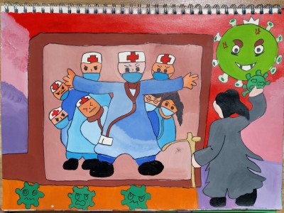 Trường THCS Nguyễn Viết Xuân tổ chức vẽ tranh về tác hại của ma túy