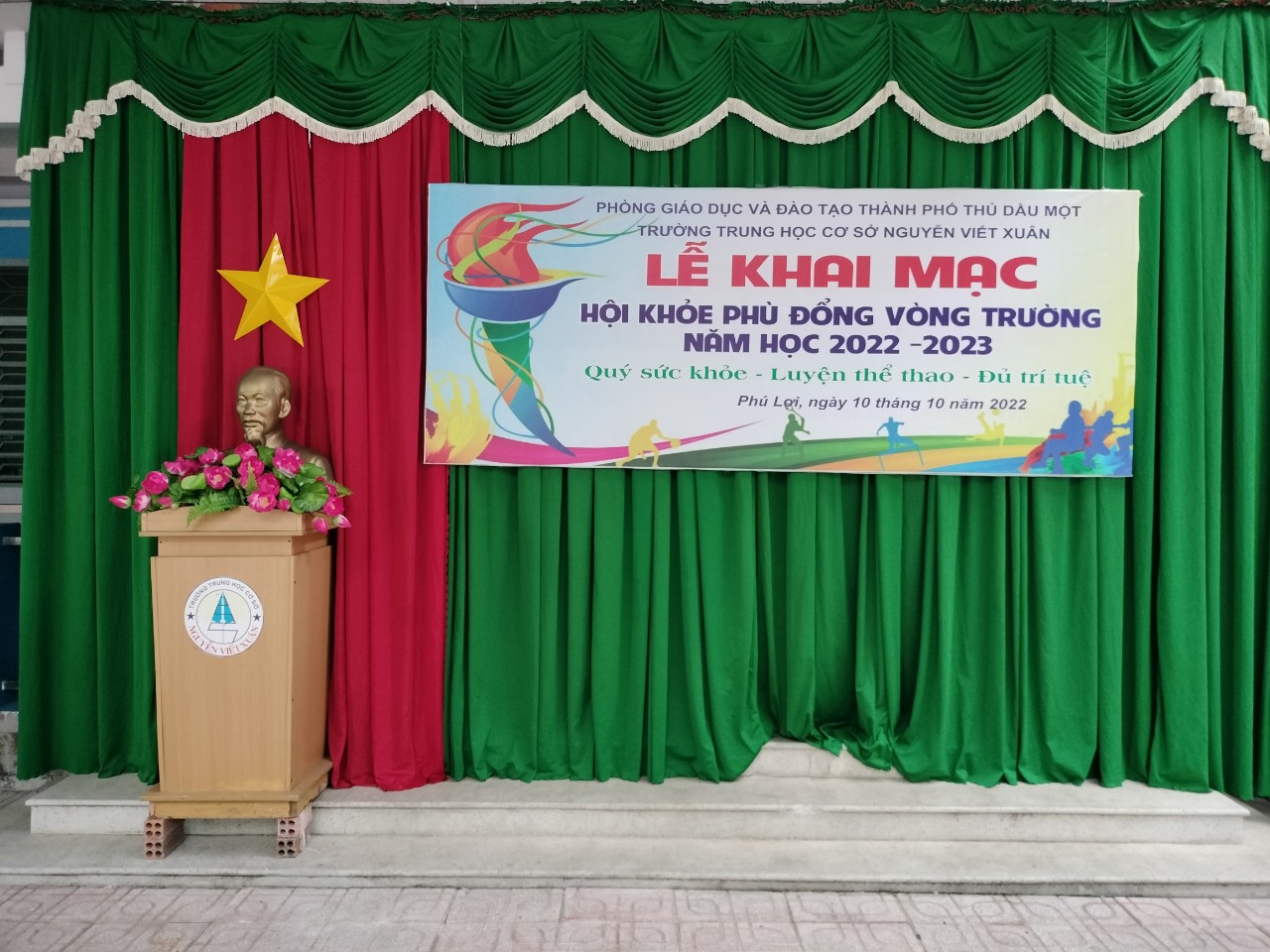 Trường THCS Nguyễn Viết Xuân tổ chức khai mạc Hội khỏe phù đổng vòng trường năm học 2022 - 2023